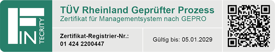 FTY_Prüfzeichen Zertifizierung_TÜV Rheinland Geprüfter Prozess_Website FTY Prüfzeichen Zertifizierung TÜV Rheinland Geprüfter Prozess